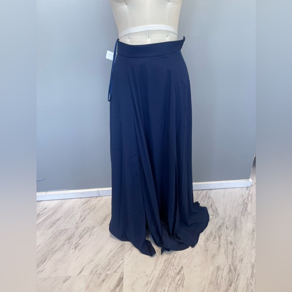Fame and Partners Navy Maxi Skirt with slit